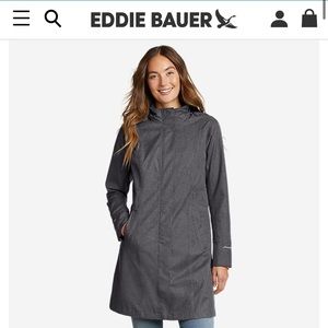 Eddie Bauer girl on the go insulated trench coat